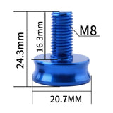 Maxbell 2 Pieces 7075 Aluminum Alloy Bike Bottom Bracket Waterproof Screws Blue