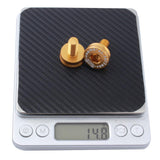 Maxbell 2 Pieces 7075 Aluminum Alloy Bike Bottom Bracket Waterproof Screws Golden