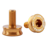 Maxbell 2 Pieces 7075 Aluminum Alloy Bike Bottom Bracket Waterproof Screws Golden