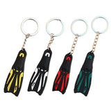 Maxbell Novelty Mini Dive Fins Flippers Key Chain Holder Keyring Keychain  White