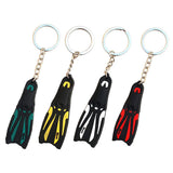 Maxbell Novelty Mini Dive Fins Flippers Key Chain Holder Keyring Keychain  White