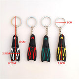 Maxbell Novelty Mini Dive Fins Flippers Key Chain Holder Keyring Keychain  White