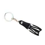 Maxbell Novelty Mini Dive Fins Flippers Key Chain Holder Keyring Keychain  White