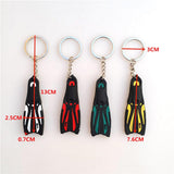Maxbell Novelty Mini Dive Fins Flippers Key Chain Holder Keyring Keychain  Red