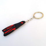 Maxbell Novelty Mini Dive Fins Flippers Key Chain Holder Keyring Keychain  Red