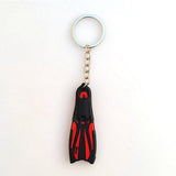 Maxbell Novelty Mini Dive Fins Flippers Key Chain Holder Keyring Keychain  Red
