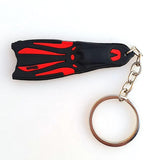 Maxbell Novelty Mini Dive Fins Flippers Key Chain Holder Keyring Keychain  Red