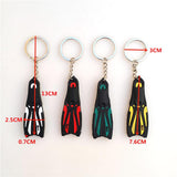 Maxbell Novelty Mini Dive Fins Flippers Key Chain Holder Keyring Keychain  Green