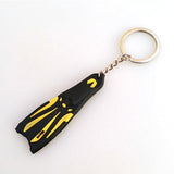 Maxbell Novelty Mini Dive Fins Flippers Key Chain Holder Keyring Keychain  Yellow