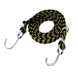 Maxbell Stretch Elastic Bikes Luggage Hanging Rope Belts Strap with Hook Yellow 3m
