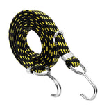 Maxbell Stretch Elastic Bikes Luggage Hanging Rope Belts Strap with Hook Yellow 3m