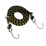 Maxbell Stretch Elastic Bikes Luggage Hanging Rope Belts Strap with Hook Yellow 4m