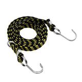 Maxbell Stretch Elastic Bikes Luggage Hanging Rope Belts Strap with Hook Yellow 4m
