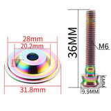Maxbell Alloy Bicycle 1 1/8'' Stem Headset Front Fork Top Cap Cover + Bolt Rainbow