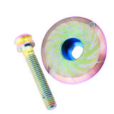 Maxbell Alloy Bicycle Stem Headset Top Cap Cover Threadless Stem Caps Bolt Rainbow