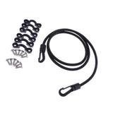 Maxbell Kayak Bungee Cord Paddle Fishing Rod Holder with Double End Hook & Pad Eyes
