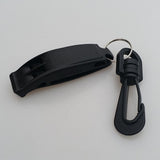 Maxbell Survival Emergency Safety Rescue Whistles with Clip for Outdoor Sports Black