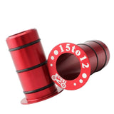 Maxbell Pair Bike Hub Front Tube Shaft Conversion Seat Adapter 15mm to 12mm Red