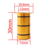 Max Pair Bike Hub Front Tube Shaft Conversion Seat Adapter 15mm to 12mm Gold