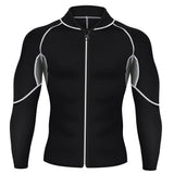 Maxbell Men Long Sleeve Sporting Coat Compression Tight-fitting Long-sleeved Top L