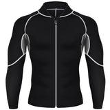 Maxbell Men Long Sleeve Sporting Coat Compression Tight-fitting Long-sleeved Top L