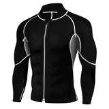 Maxbell Men Long Sleeve Sporting Coat Compression Tight-fitting Long-sleeved Top L