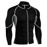 Maxbell Men Long Sleeve Sporting Coat Compression Tight-fitting Long-sleeved Top XL