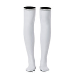 Maxbell Diving Long Socks Sun Protection Anti-Slip Over Knee Stockings White L