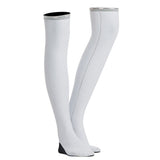 Maxbell Diving Long Socks Sun Protection Anti-Slip Over Knee Stockings White L
