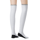 Maxbell Diving Long Socks Sun Protection Anti-Slip Over Knee Stockings White L
