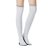 Maxbell Diving Long Socks Sun Protection Anti-Slip Over Knee Stockings White L