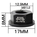 Maxbell Kids Bicycle Hubs Nut M10 Folding Balance Bike Wheel Hubs Axle Nuts Black