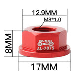 Maxbell Kids Bicycle Hubs Nut M10 Folding Balance Bike Wheel Hubs Axle Nuts Red
