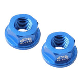 Maxbell Kids Bicycle Hubs Nut M10 Folding Balance Bike Wheel Hubs Axle Nuts Blue