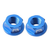Maxbell Kids Bicycle Hubs Nut M10 Folding Balance Bike Wheel Hubs Axle Nuts Blue