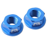 Maxbell Kids Bicycle Hubs Nut M10 Folding Balance Bike Wheel Hubs Axle Nuts Blue