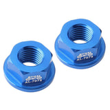 Maxbell Kids Bicycle Hubs Nut M10 Folding Balance Bike Wheel Hubs Axle Nuts Blue