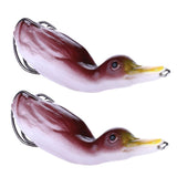 Max 2pcs Floating Duck Lure 10.5cm Bass Bait Fishing Tackle Coffee