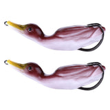 Max 2pcs Floating Duck Lure 10.5cm Bass Bait Fishing Tackle Coffee