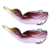 Max 2pcs Floating Duck Lure 10.5cm Bass Bait Fishing Tackle Coffee