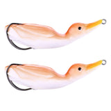 Max 2pcs Floating Duck Lure 10.5cm Bass Bait Fishing Tackle Orange