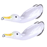 Max 2pcs Floating Duck Lure 10.5cm Bass Bait Fishing Tackle White