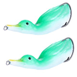 Maxbell 2pcs Floating Duck Lure 10.5cm Bass Bait Fishing Tackle Green