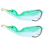 Maxbell 2pcs Floating Duck Lure 10.5cm Bass Bait Fishing Tackle Green