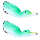Maxbell 2pcs Floating Duck Lure 10.5cm Bass Bait Fishing Tackle Green
