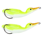 Maxbell 2pcs Floating Duck Lure 10.5cm Bass Bait Fishing Tackle Fluorescent Yellow