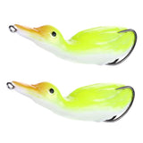 Maxbell 2pcs Floating Duck Lure 10.5cm Bass Bait Fishing Tackle Fluorescent Yellow