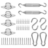 Maxbell Shade Sail Hardware Kit for Rectangle /Square Sun Shade Sail Install Model C
