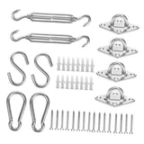Maxbell Shade Sail Hardware Kit for Rectangle /Square Sun Shade Sail Install Model C