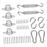 Maxbell Shade Sail Hardware Kit for Rectangle /Square Sun Shade Sail Install Model C